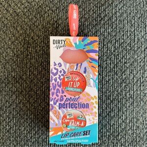 Dirty Works pout perfection lip care set coconut lip balm and scrub set